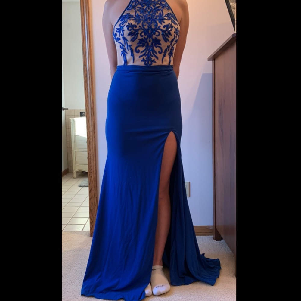 Mori Lee beautiful royal blue formal gown